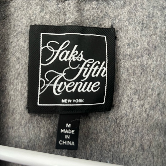 Saks Fifth Avenue Gray Wool Coatigan - Picture 6 of 6